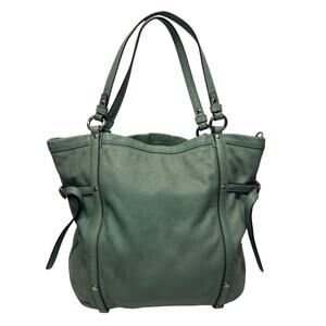 COACH AUDREY ANDIE  #17064 CINCHED JADE GREEN LEATHER TOTE